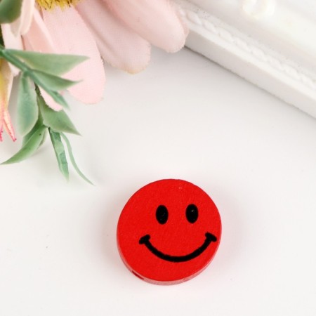 Set of beads for creativity wood "Smiley Color" set 15 grams 0.6x1.7x1.7 cm-1