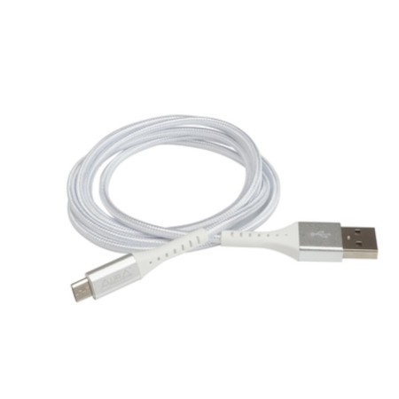 Aura TPC-UM6S MicroUSB charging cable, silver 1.2 meters