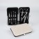 Manicure set, 7 items, in case, milk color