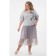 Female skirt, size 56, gray color