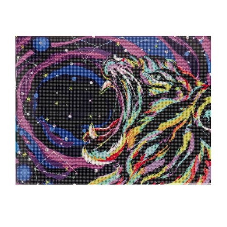 Diamond mosaic with a complete filling on the subframe "Star Tiger", 30 × 40 cm-3