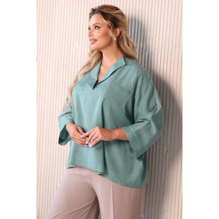 Female blouse, size 50, green color