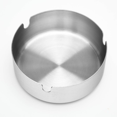 Stainless steel ashtrays, D-8 cm, chrome-1