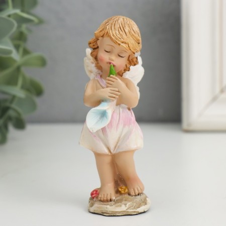 Souvenir Polystone "Angel -musician - Flowers game" MIX 3.5x4.5x9 cm-2