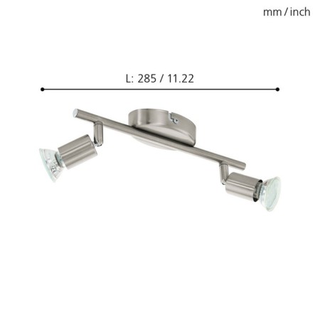 Lamp Buzz-LED 2x2.5W LED Nickel 28.5x6.5 cm-1
