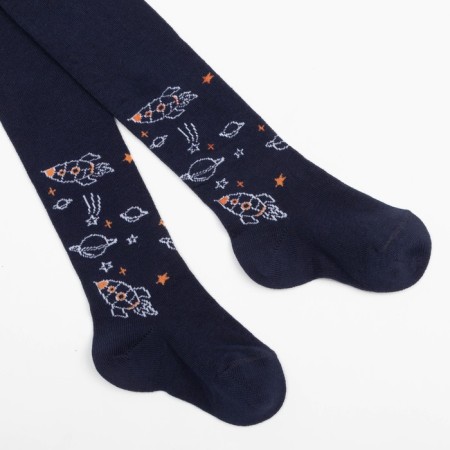 Pantyhose children, dark blue color, height 86-92 cm