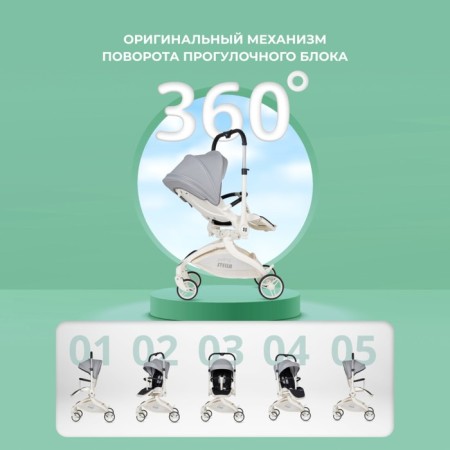 Walking stroller Farfello Stella Stl, Color Unique Grey-2