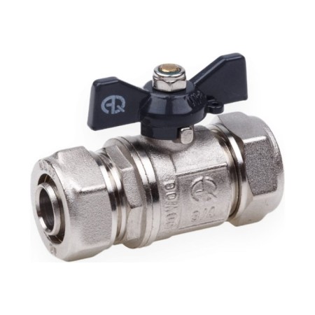 Aqualink ball valve, PN 10, 16 x 16 mm, tsang/tsang, butterfly, nickel.-2
