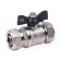 Aqualink ball valve, PN 10, 16 x 16 mm, tsang/tsang, butterfly, nickel.