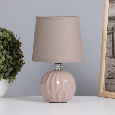Pobeo desktop lamp 1x40W E14 brown 14x14x24cm