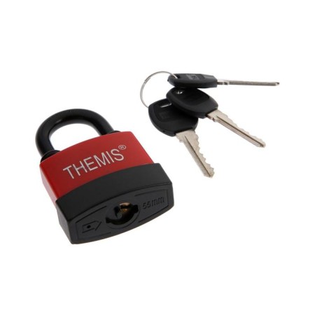 The castle is hinged, 55 mm, copper cylinder, moisture -proof, short handle, 3 keys mix-2
