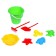 Sanding set of 8 items: bucket, strainer, scoop, rake, molds 4 pieces