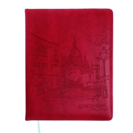 School diary, grade 5-11, PVC City cover, raspberry
