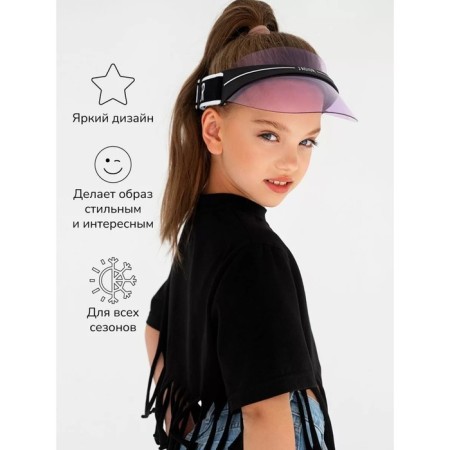 T -shirt for girls, height 128 cm, black color-2