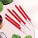 Candles in a cake twisted with a stand, 6 pcs, 11 cm, ruby