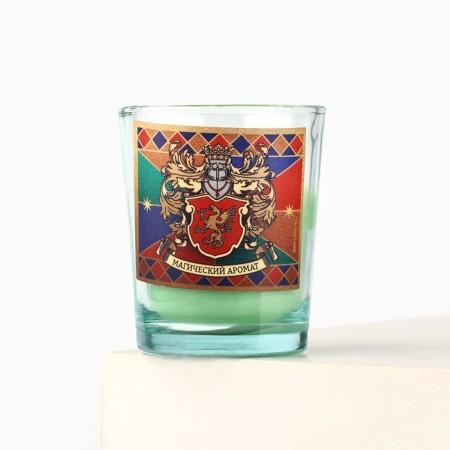 New Year's candle in a glass "Magic aroma", pine-3