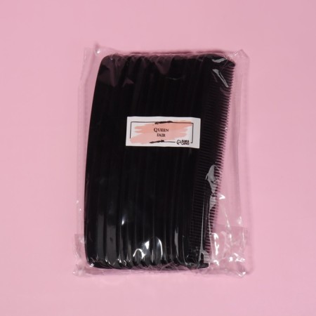 Comb, 14 × 3 cm, packing 12 pcs, black color-2