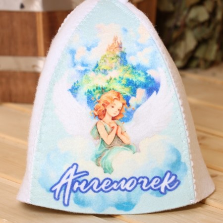 Bath cap with a children's print "Angel"-1