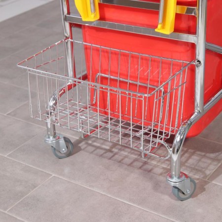 The cleaning trolley is simultaneous, with an exalted, 23 liters, a chrome frame-4