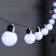 Garland “thread” 2.7 m with nozzles “white balls”, ip44, dark thread, 10 LED, white glow, 8 modes, solar battery