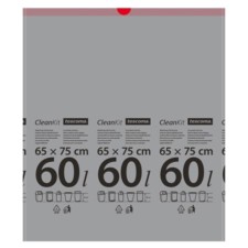 Мешки для мусора с завязками CLEAN KIT, 60 л, 15 шт