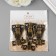 Castle metal for caskets. bronze chests + nails. 5.8x4x1 cm