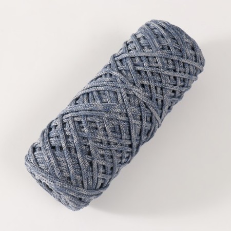Knitting cord 35% cotton, 65% polypropylene 3 mm 85m/160 ± 10 g (jeans/gray)-1
