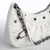 Bag Women's Cross-Bodi, with a zipper, white color