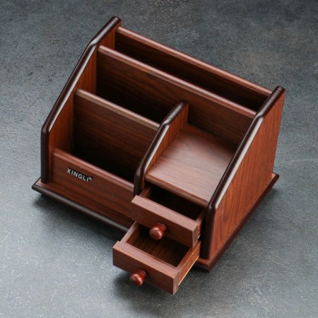 Organizer 4 sections, 2 drawers, a series of walnuts with a skeleton cante, mix 14*19-6