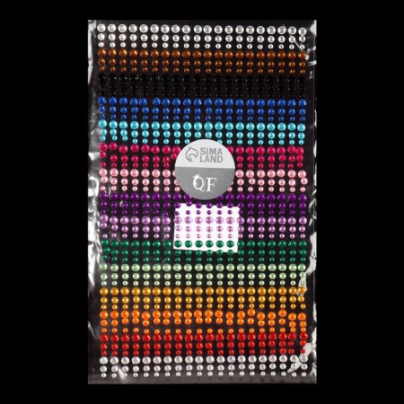 Rhinestones for nail decor, on adhesive, multi -colored-4