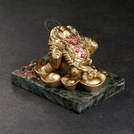 Souvenir "Cash toad", 7x10x7 cm, coil, gypsum-2