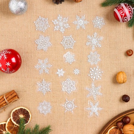 Set of stickers Designing "Sparkling Winter" Holographic Foil, 33.8x24.4cm-1
