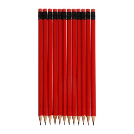Pencil Blackographic hardness of HB, with an eraser, hexagonal, sharpened, MIX case-5