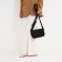 Women's bag quilted on the shoulder, lightning department, 25x14x6 cm, black color