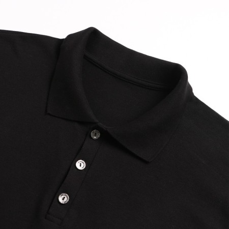 Male polo with long sleeve, black color, size 54-3