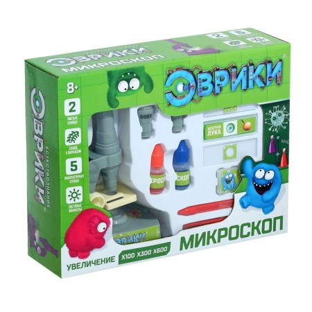 Microscope "Eurysics" with light effects and interchangeable lenses-4