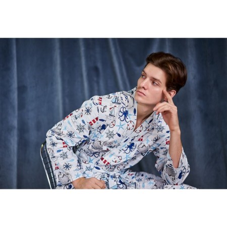 Harebell dress "Captain" sleeve 3/4, size 46-48, waffle 200g/m2, 100% cotton-1