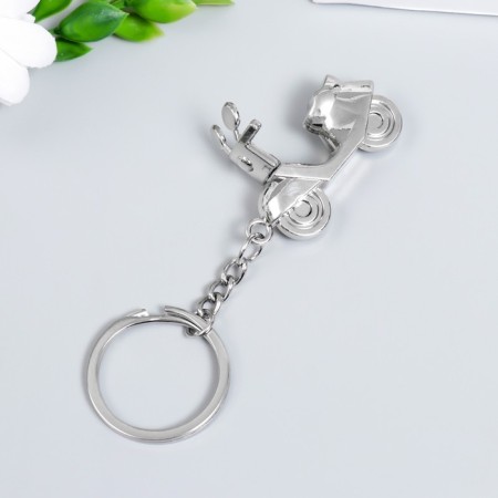 Metal key "Moped" silver 3.6x4.9 cm-2