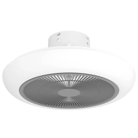 Ceiling fan with Sayulita lamp, 3x8.5W, LED, plastic, white, gray, acrylic, milk