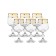 A set of glasses for red wine Sterna, Panto Gold decor, 230 ml x 6 pcs.