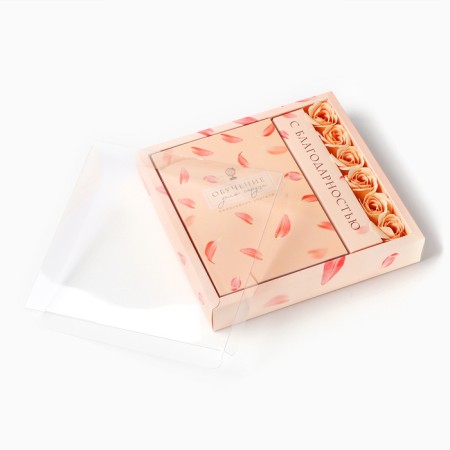 Set: Diary and soap petals "Learning is a matter of heart"-4