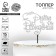 Topper for a cake wooden "Happy birthday", silver color