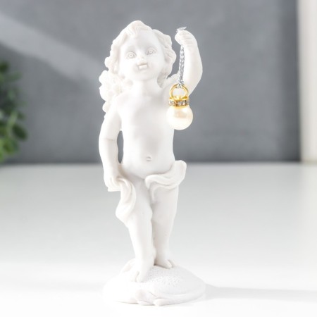 Polystone souvenir "Snowthrough angel with pearl" MIX 10.5x4.2x4.5 cm-1