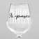 A glass for the wine “Less stress” 350 ml, type of drawing: Decoal