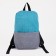 School backpack, lightning department, external pocket, blue/gray color