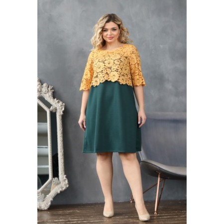 Women's dress, size 60, green color-5