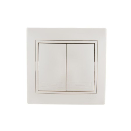 Switch Lezard 701-3030-101 Mira, joint venture, 10a, 2 keys, pearl/white color