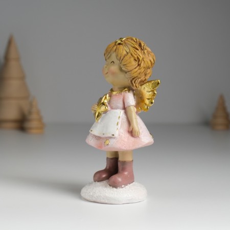 Polystone souvenir "Angel in a pink dress and white apron" MIX 6.5x5x12.5 cm-3