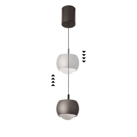Suspension lamp mantra roller, led, 1000lm, 3000k, 177 mm, black color-1