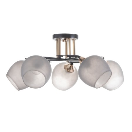 Acapulco chandelier 5x60W E27 brown, gold 48x28x24cm-4
